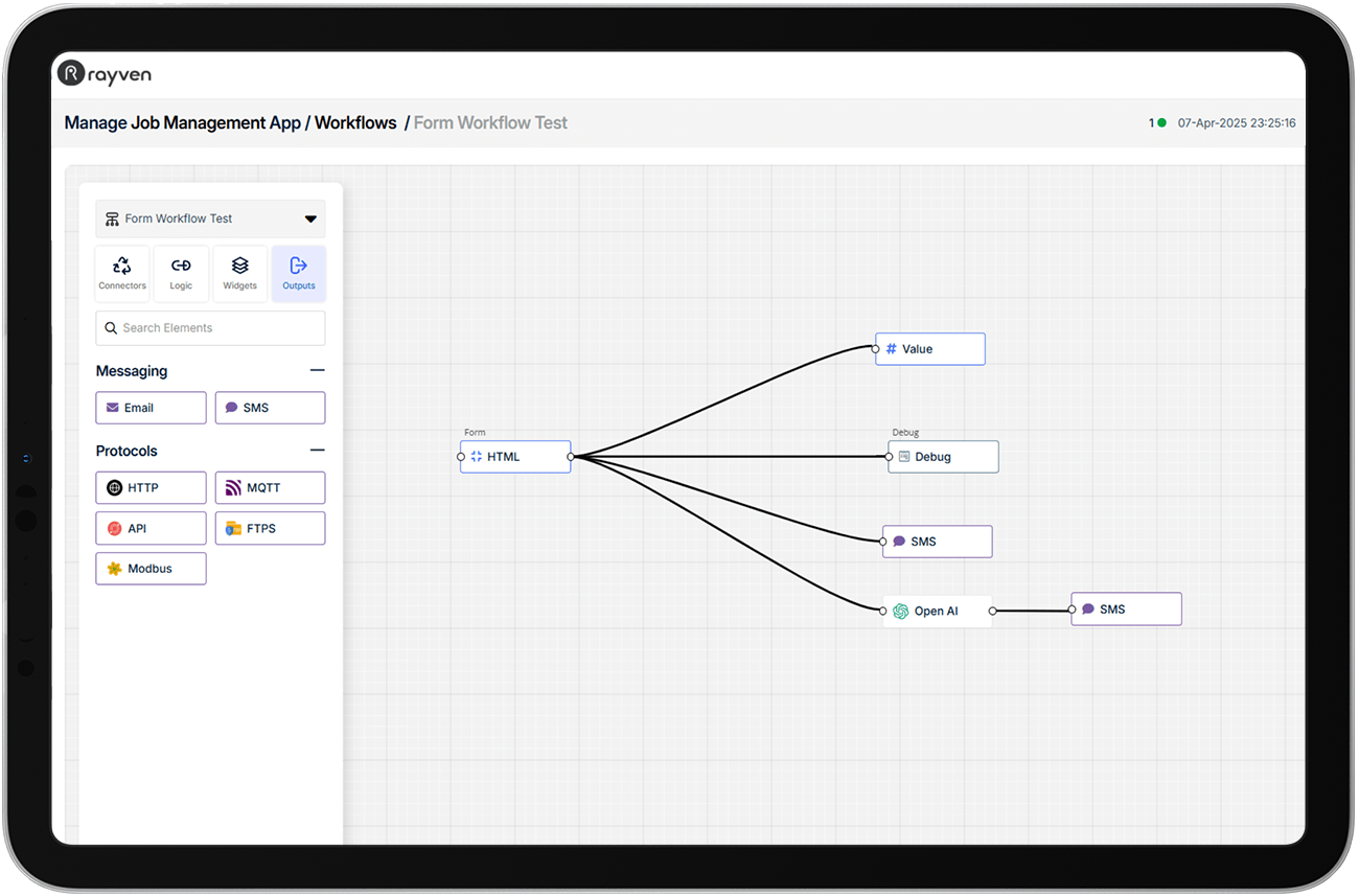 screenshot of Rayven