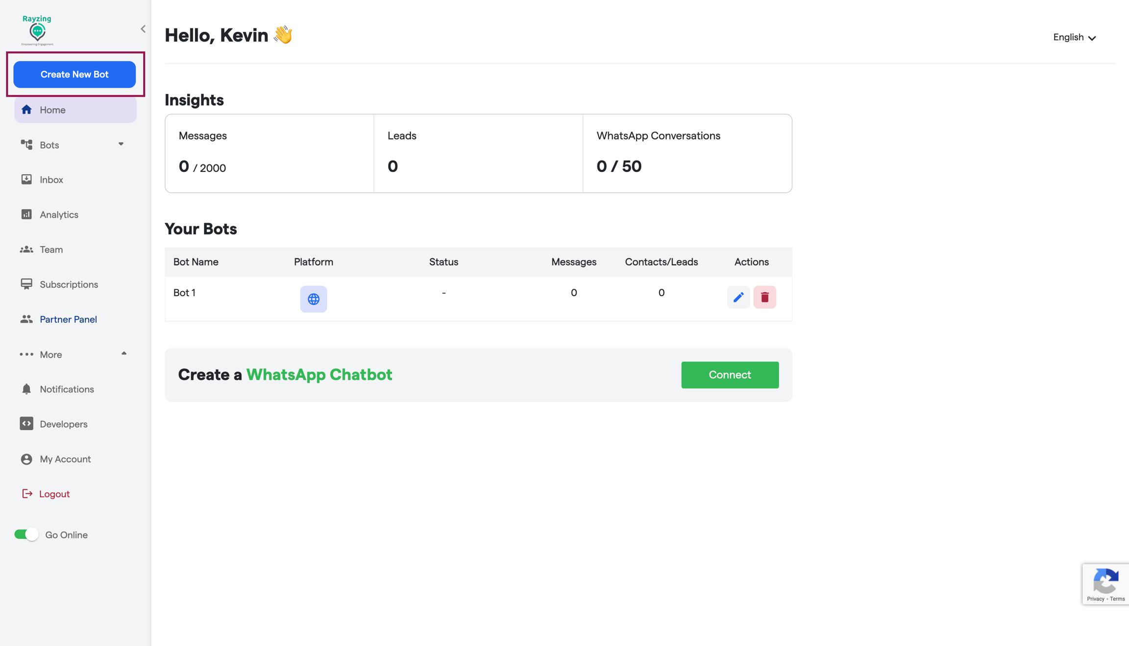 screenshot of Rayzing