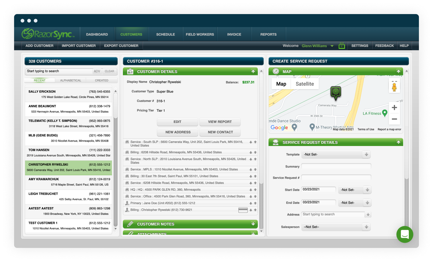 screenshot of RazorSync