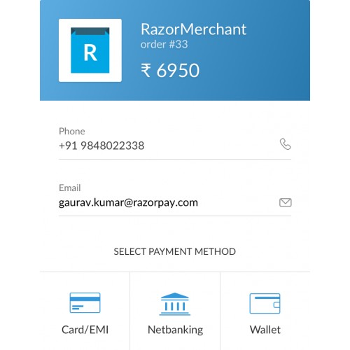 screenshot of Razorpay