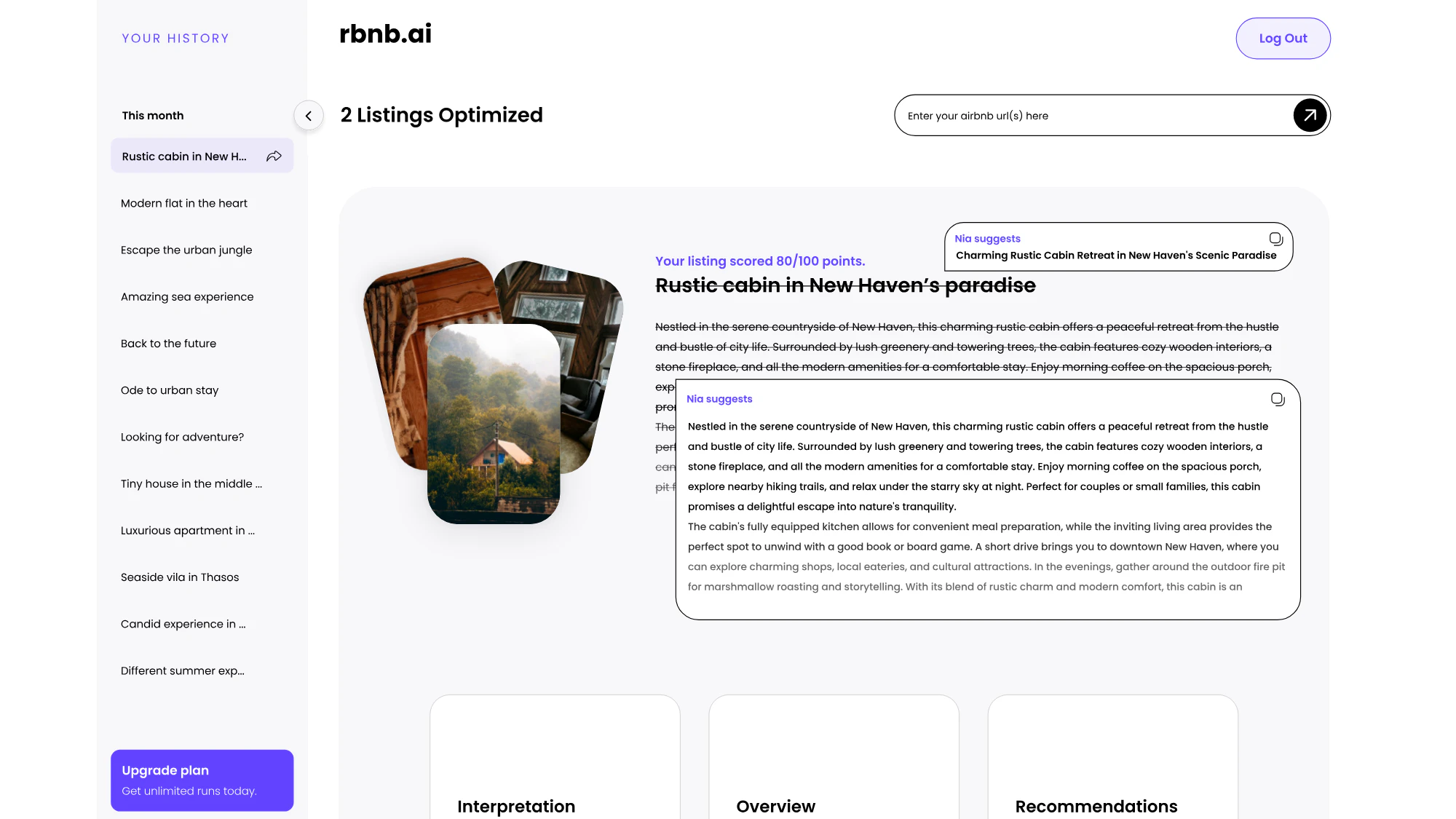 screenshot of Rbnb.ai