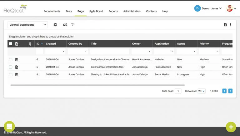 screenshot of ReQtest