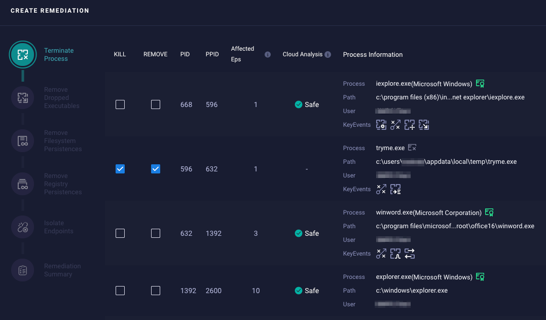 screenshot of ReaQta-Hive