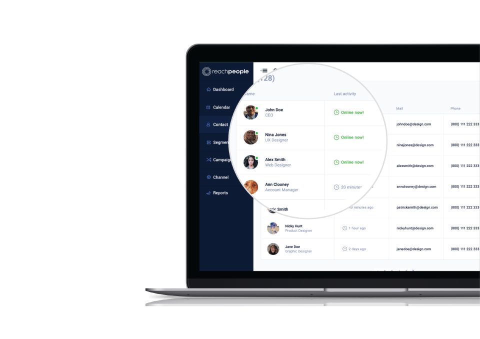 screenshot of Reachpeople