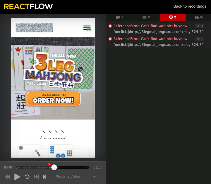 screenshot of Reactflow