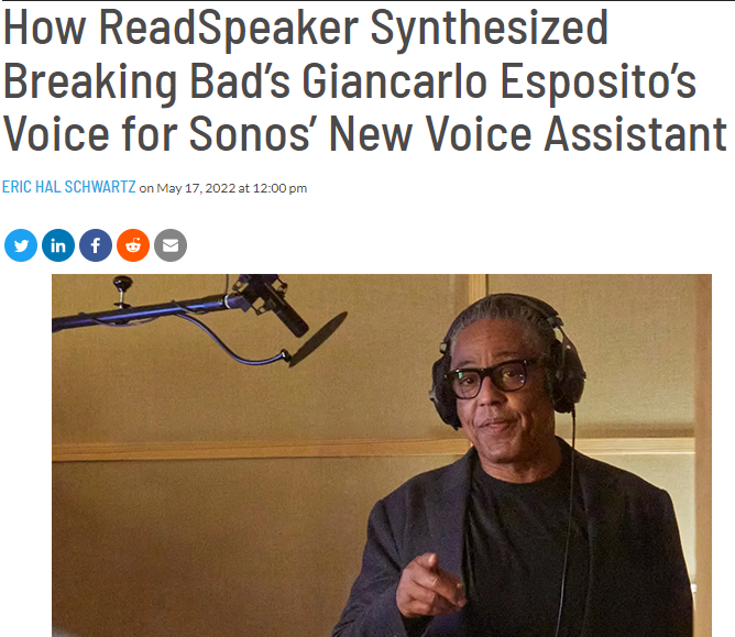 screenshot of ReadSpeaker