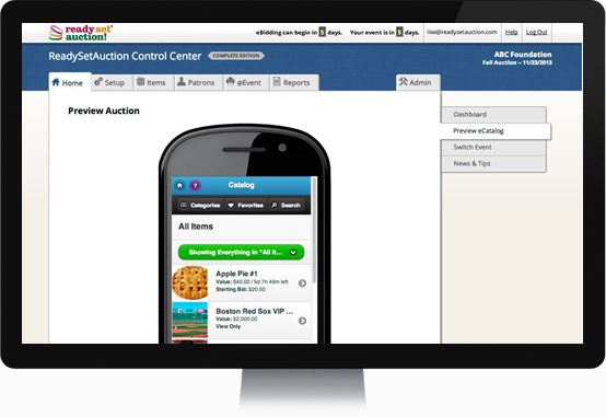 screenshot of ReadySetAuction