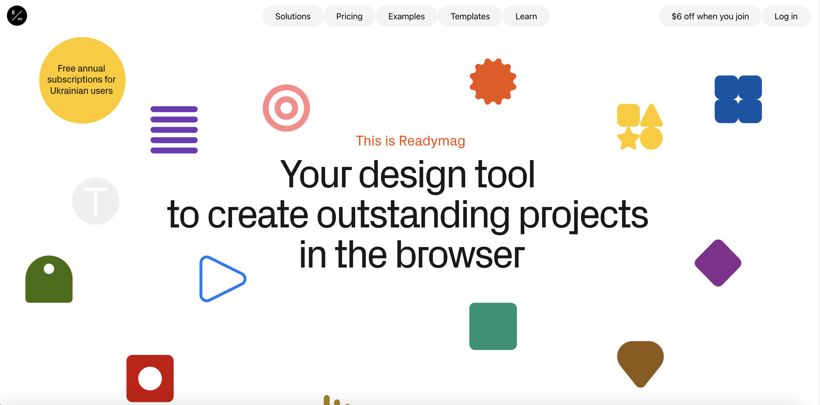 screenshot of Readymag