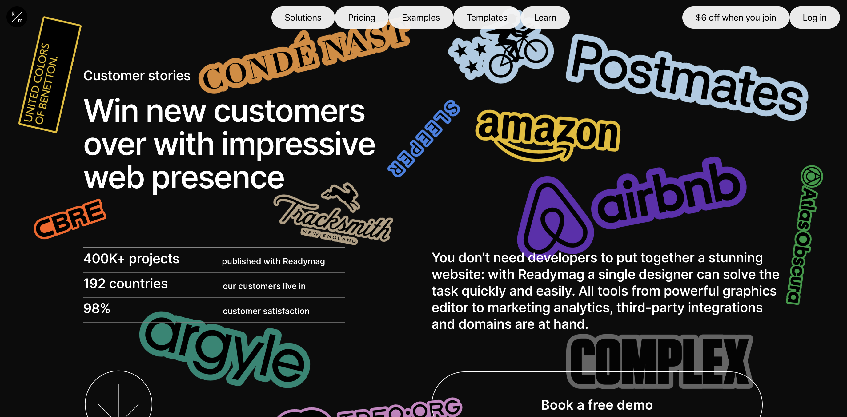 screenshot of Readymag