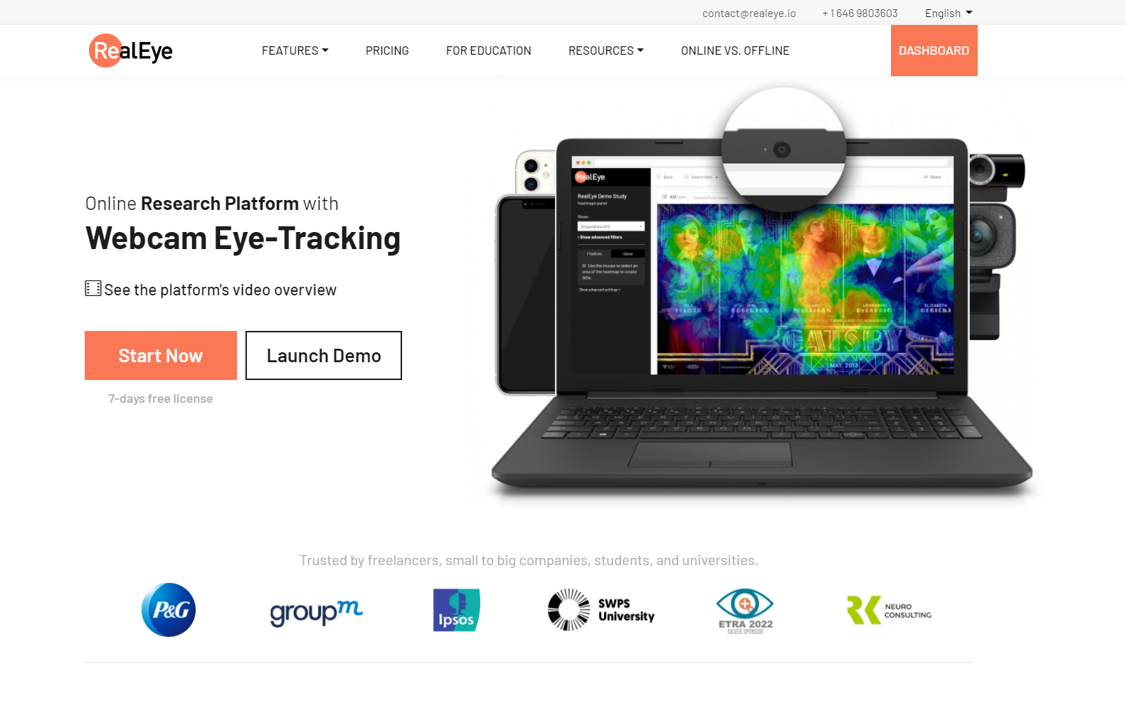 screenshot of RealEye