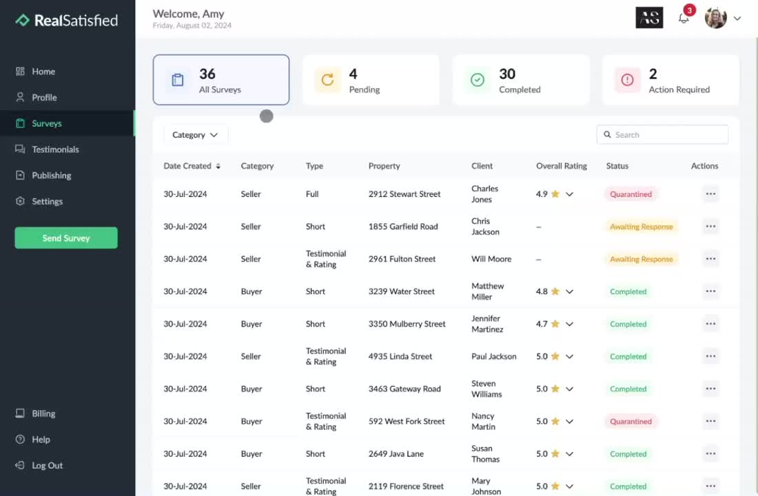 screenshot of RealSatisfied