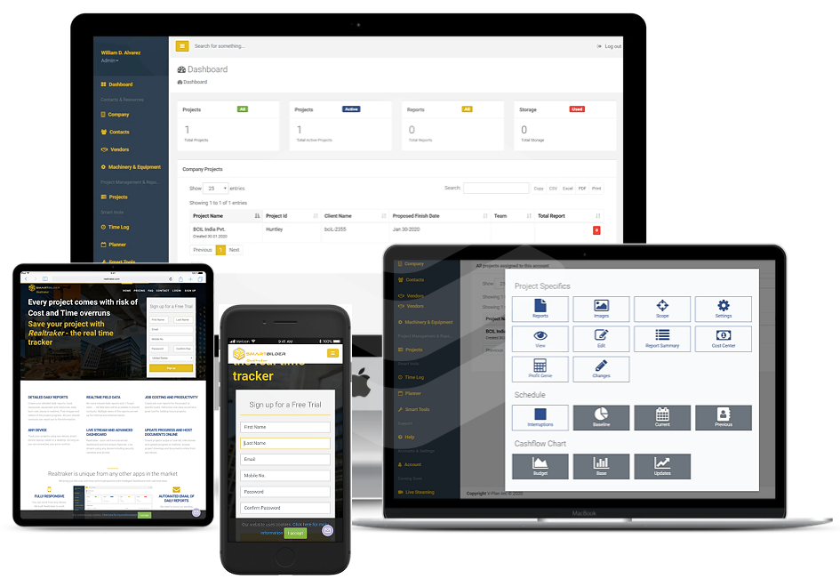 screenshot of Realtraker