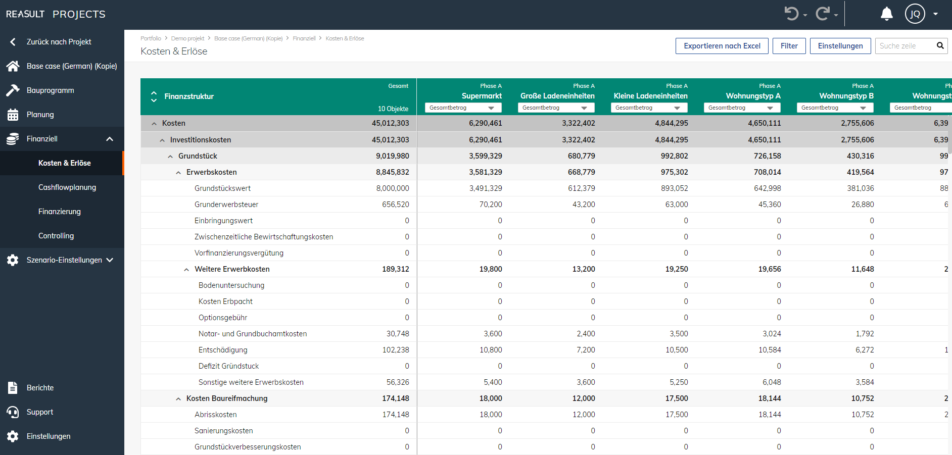 screenshot of Reasult