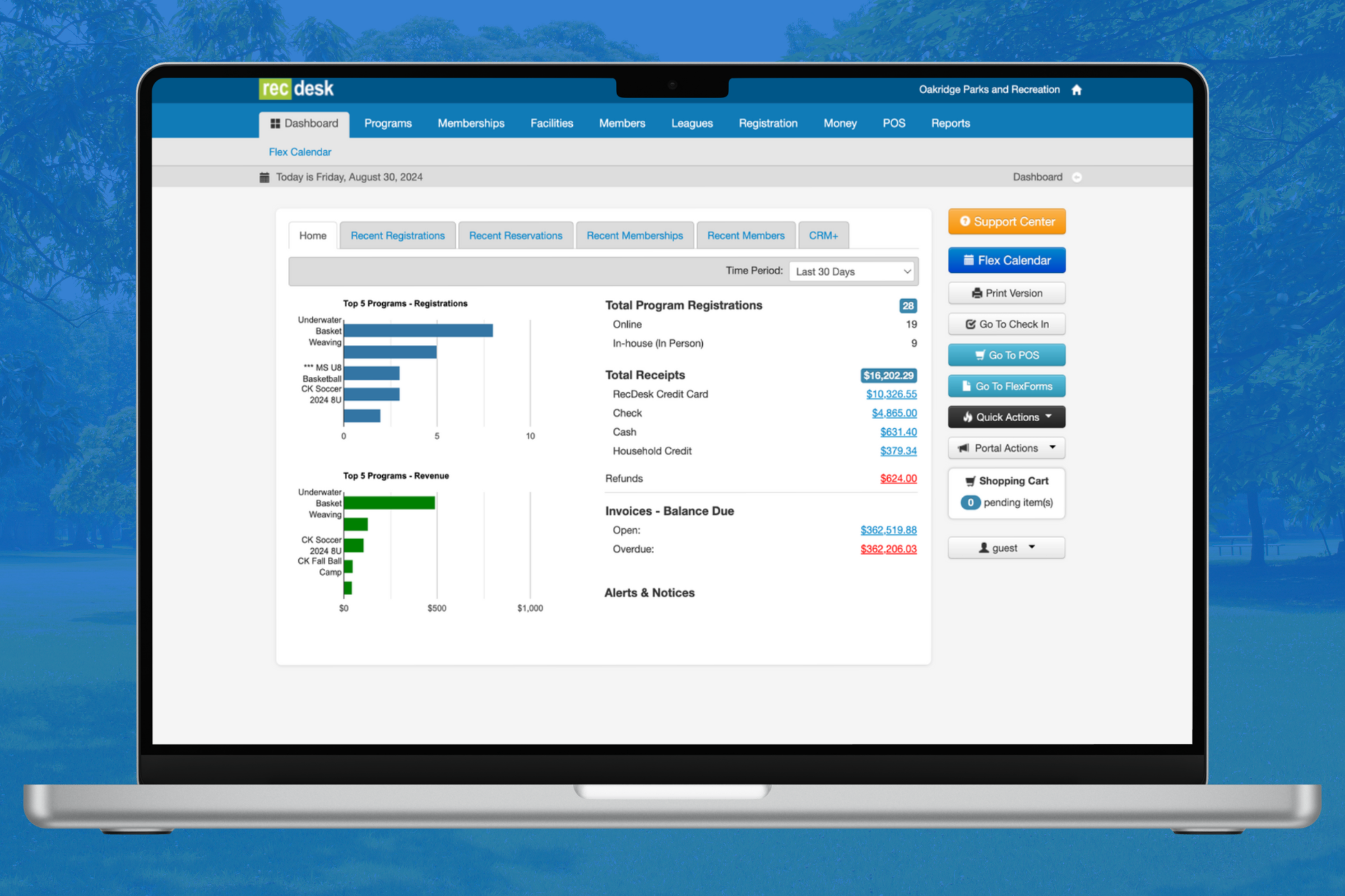 screenshot of RecDesk