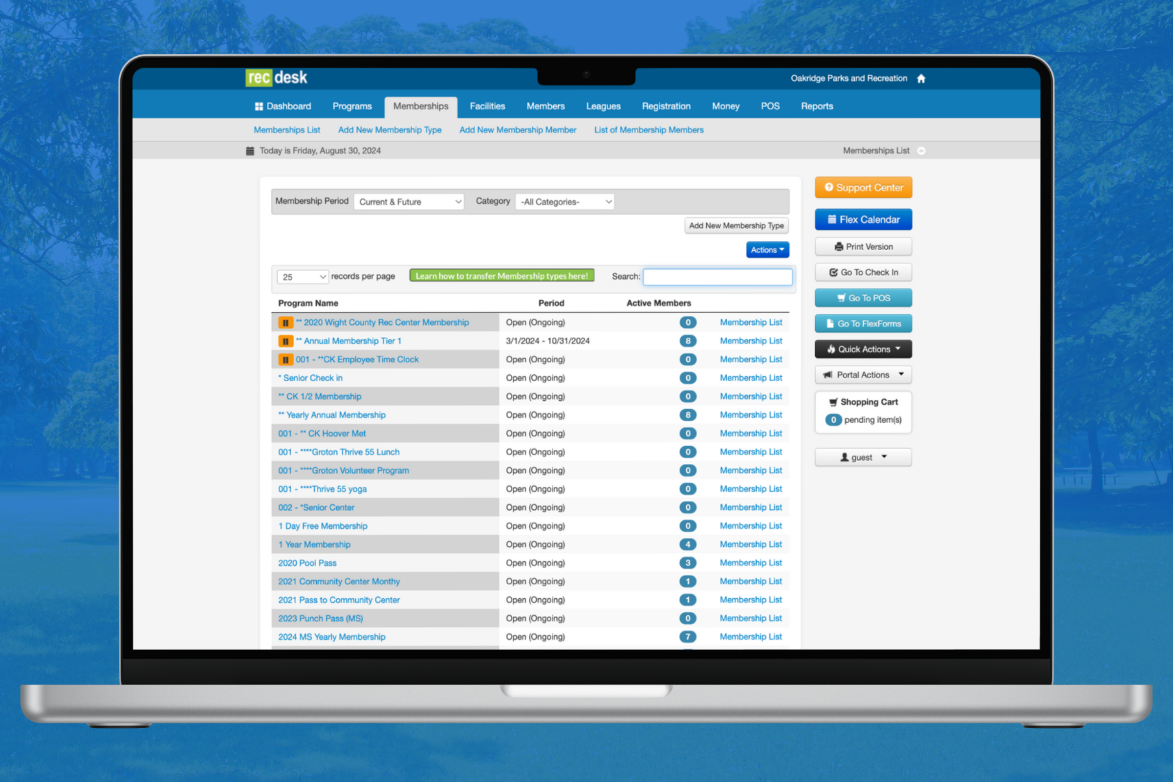 screenshot of RecDesk