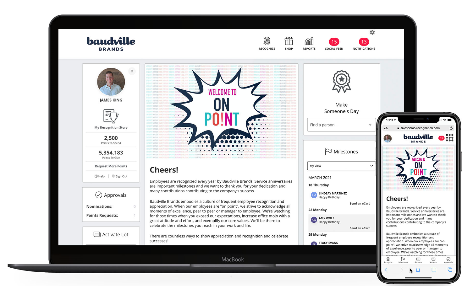 screenshot of RecogNation