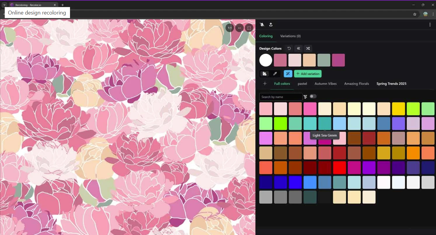 screenshot of Recolor.io