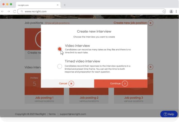 screenshot of Recright