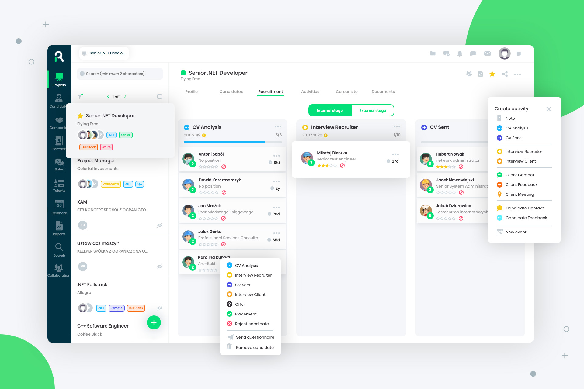 screenshot of Recruitify
