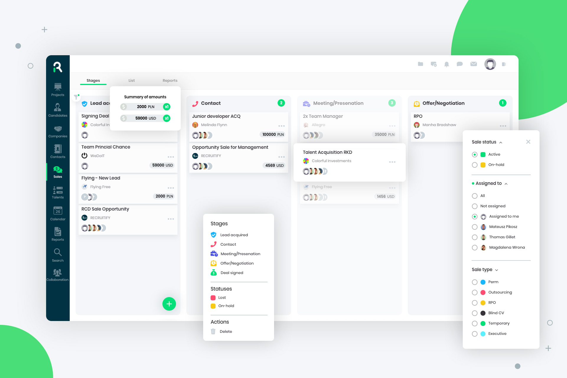 screenshot of Recruitify
