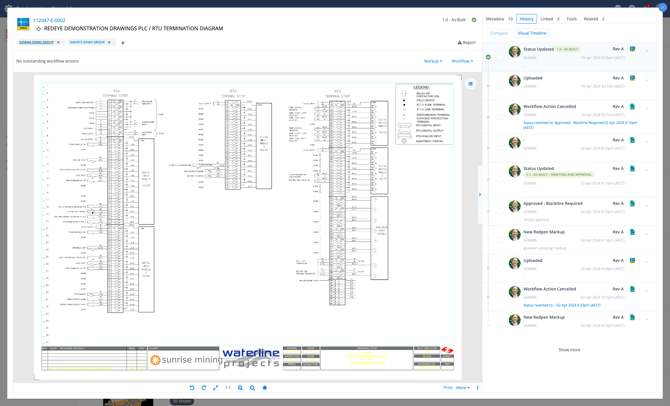screenshot of RedEye