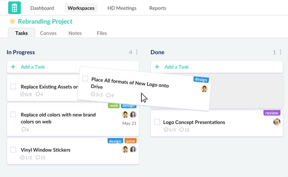 screenshot of Redbooth