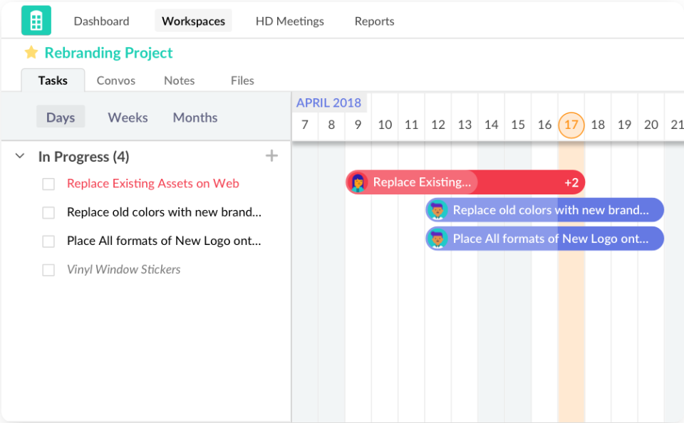 screenshot of Redbooth