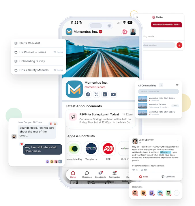 screenshot of RedeApp
