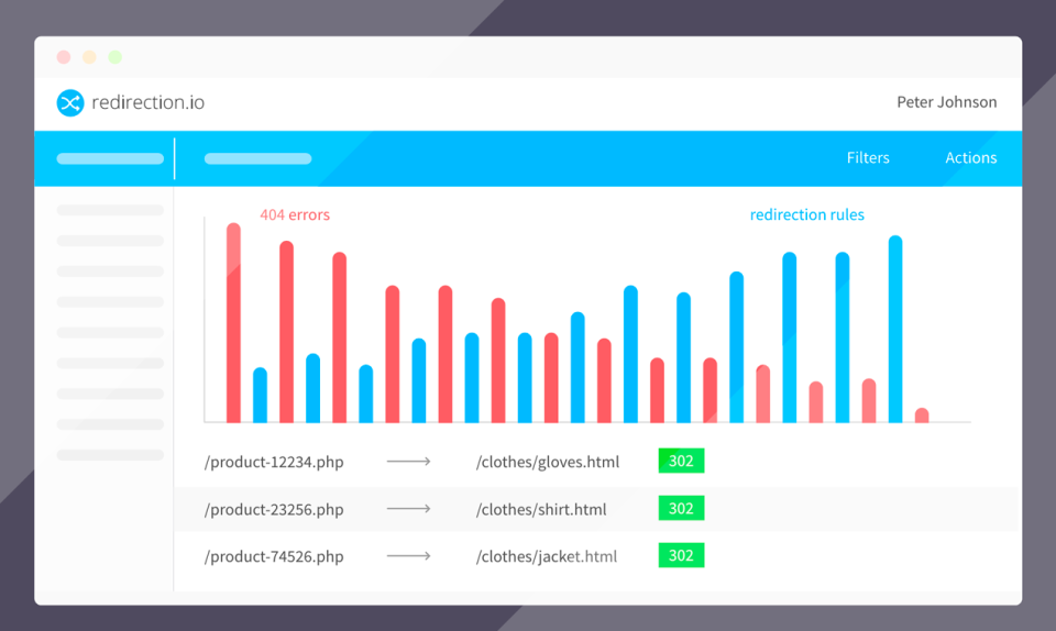 screenshot of Redirection.io