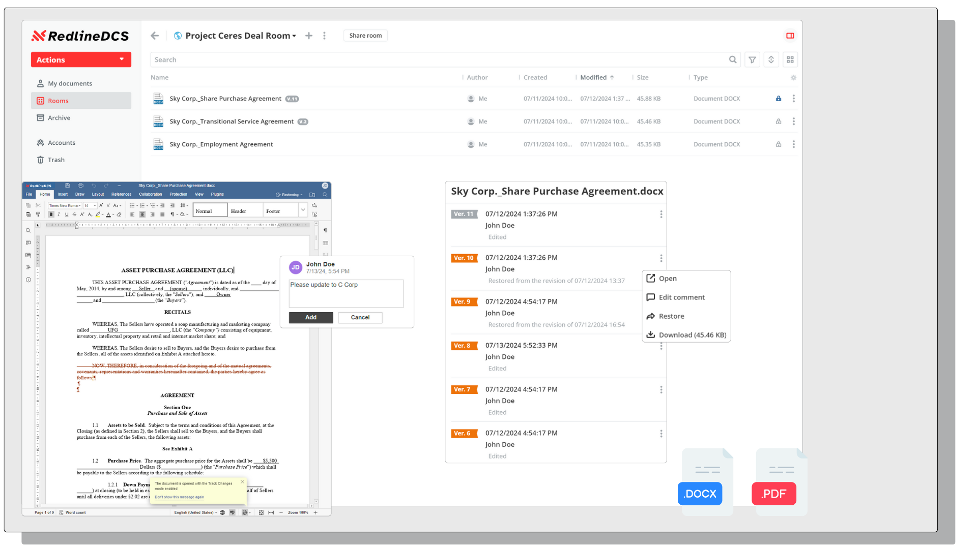 screenshot of RedlineDCS