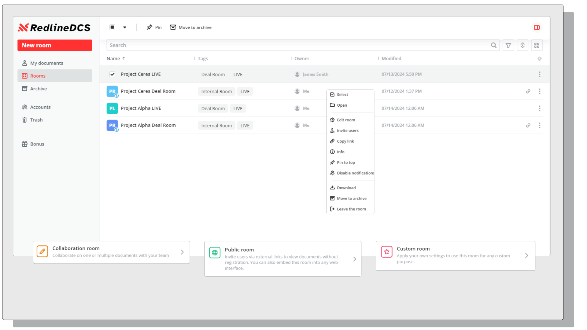 screenshot of RedlineDCS