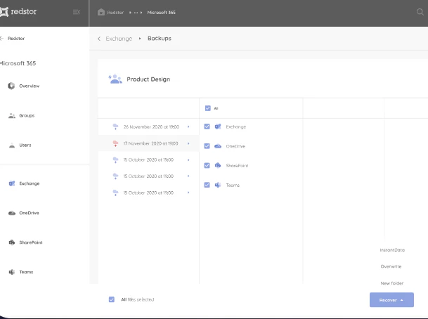screenshot of Redstor