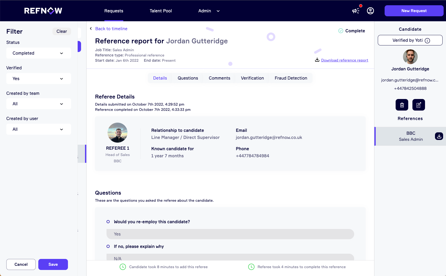 screenshot of RefNow