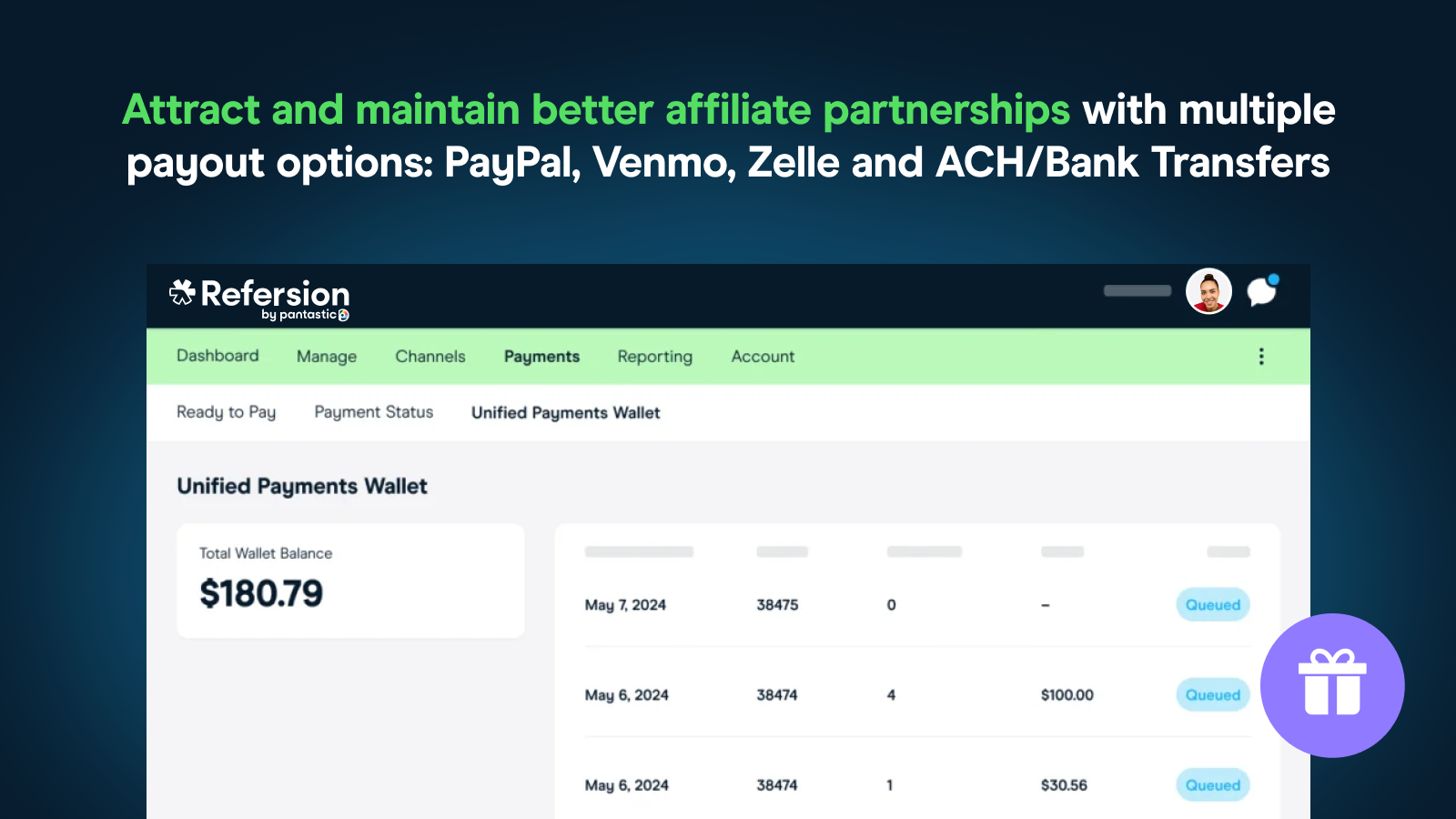 screenshot of Refersion