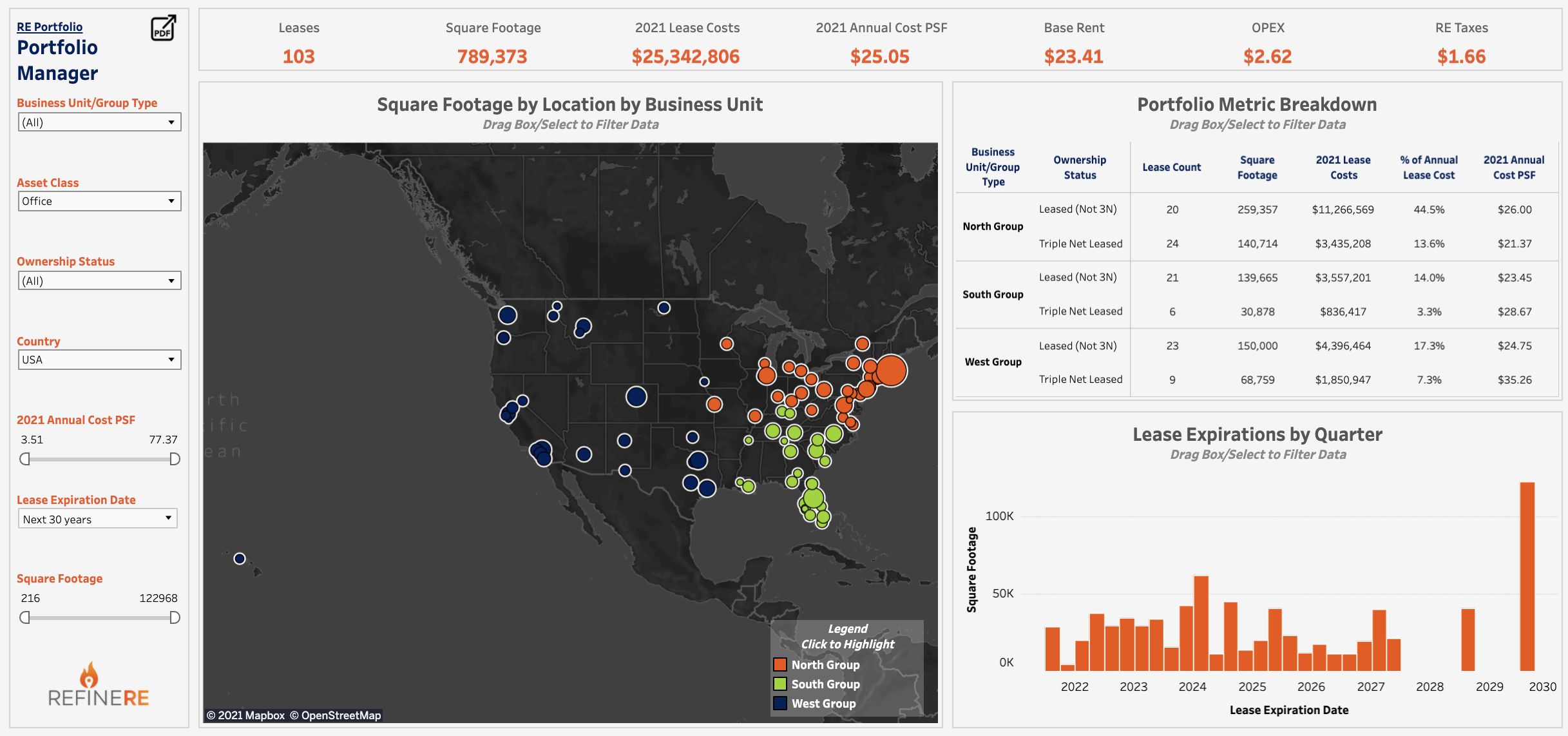 screenshot of RefineRE