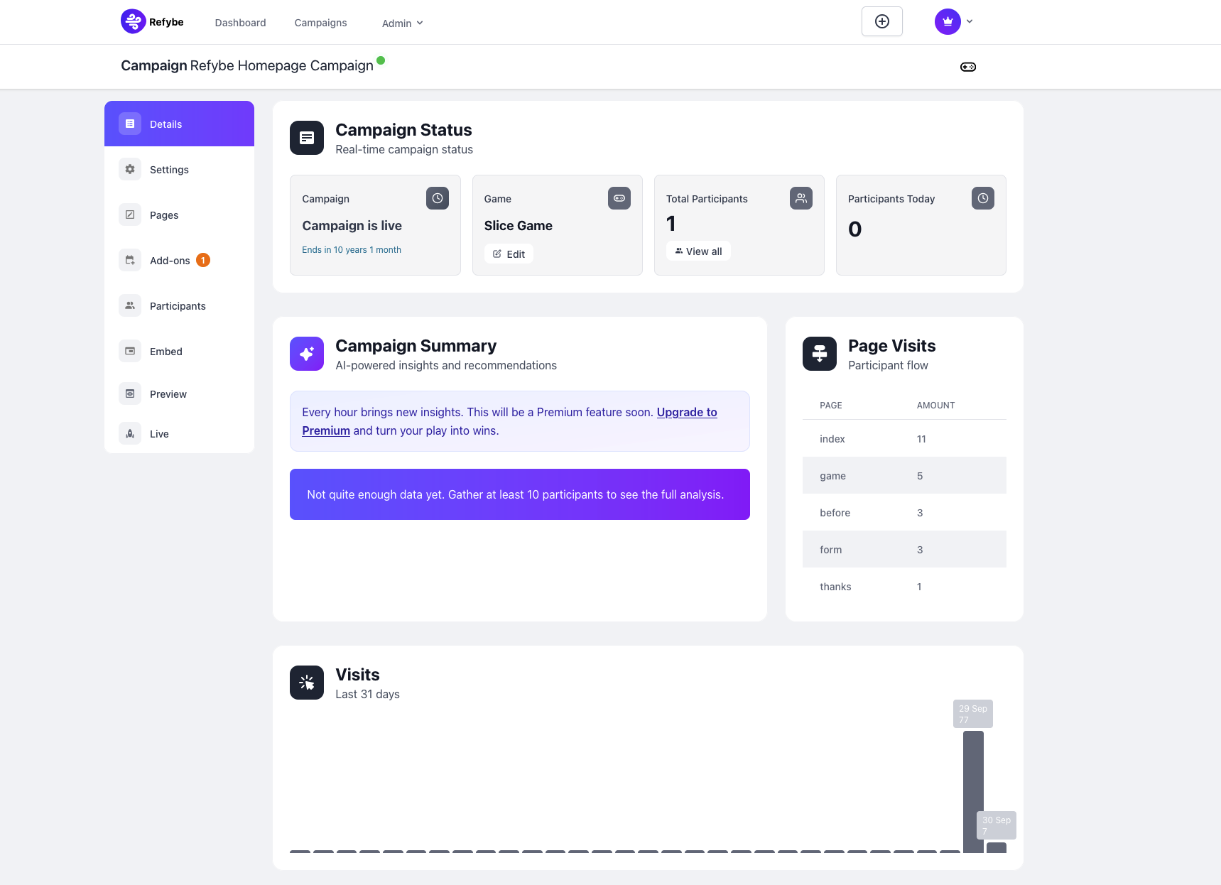 screenshot of Refybe