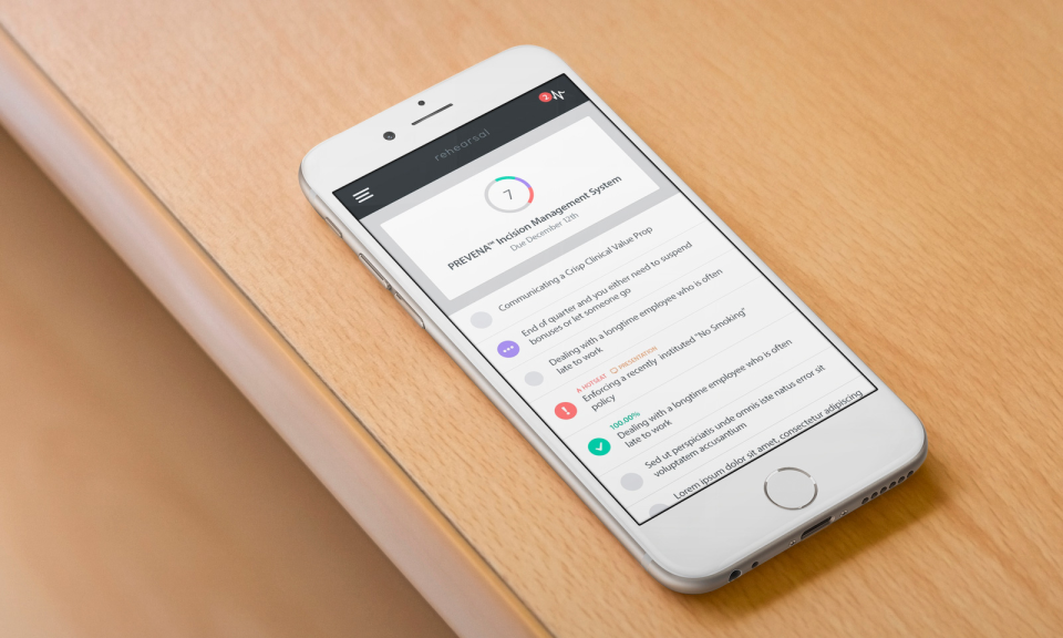 screenshot of Rehearsal