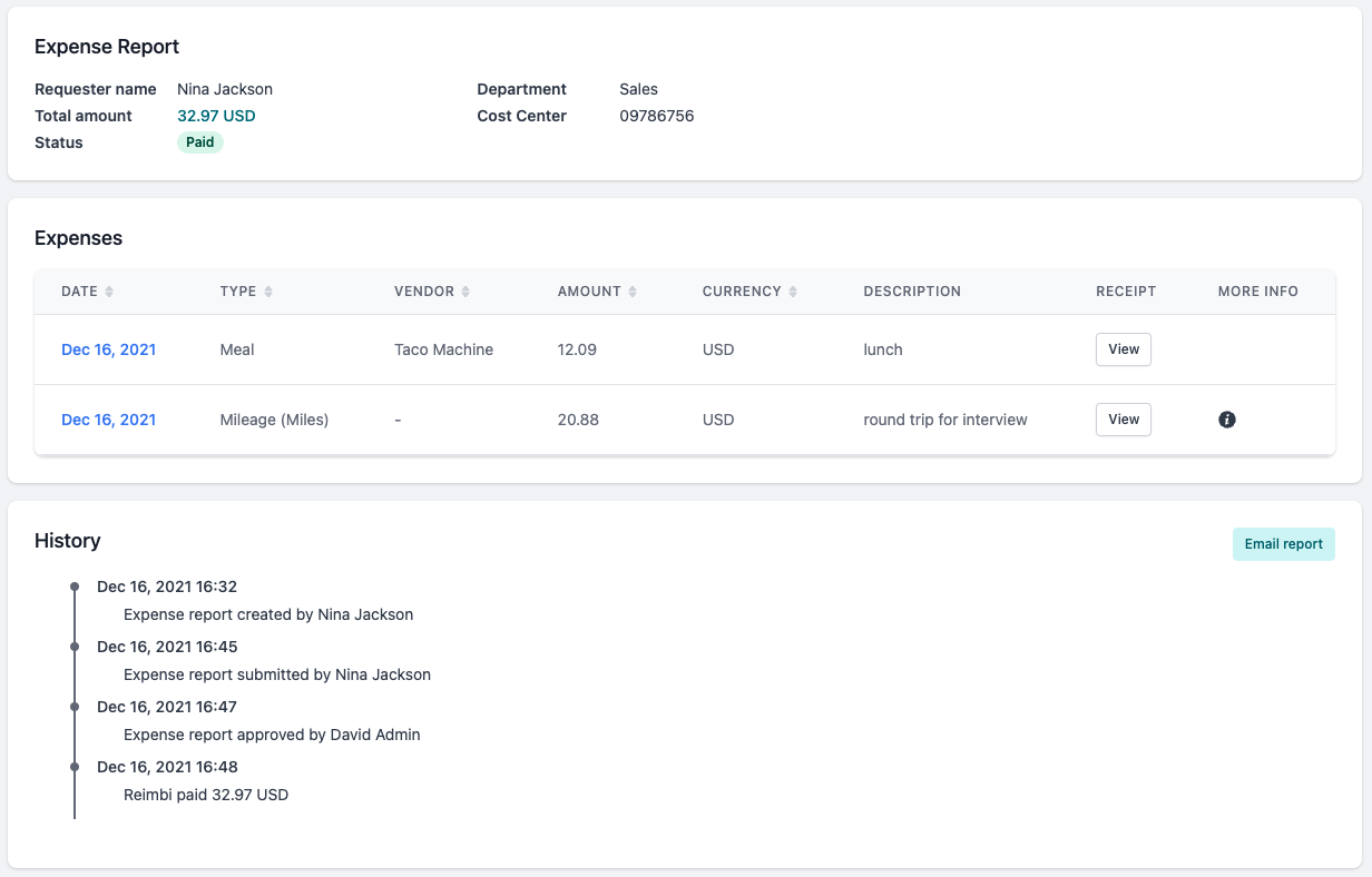 screenshot of Reimbi