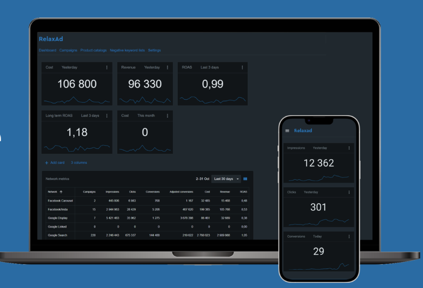 screenshot of RelaxAd