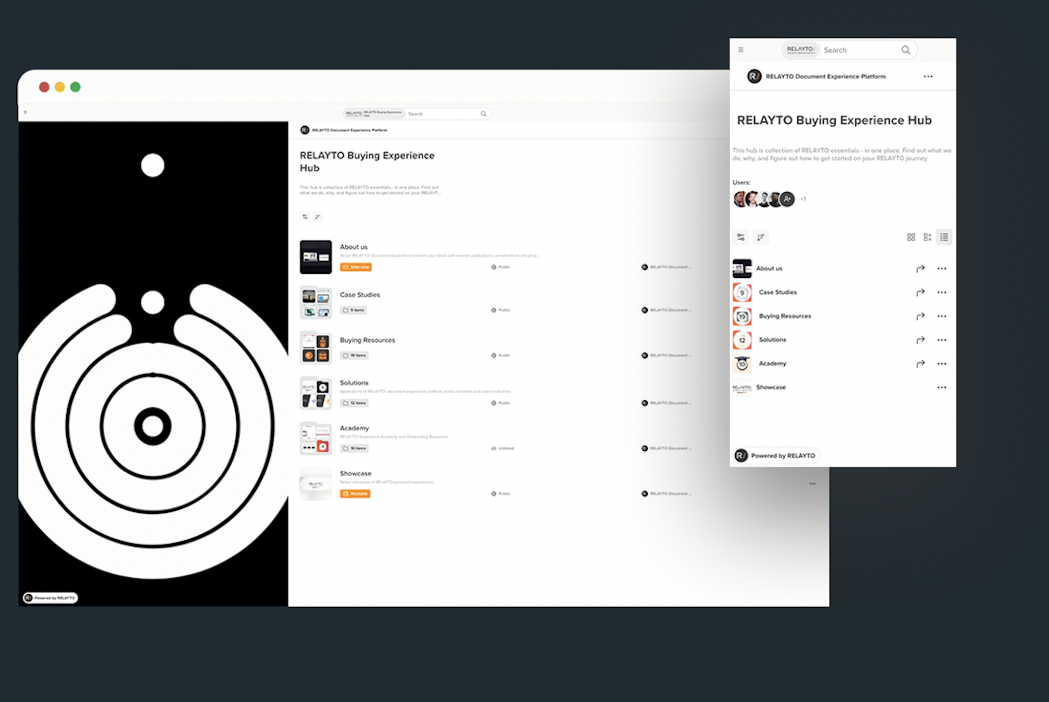 screenshot of Relayto