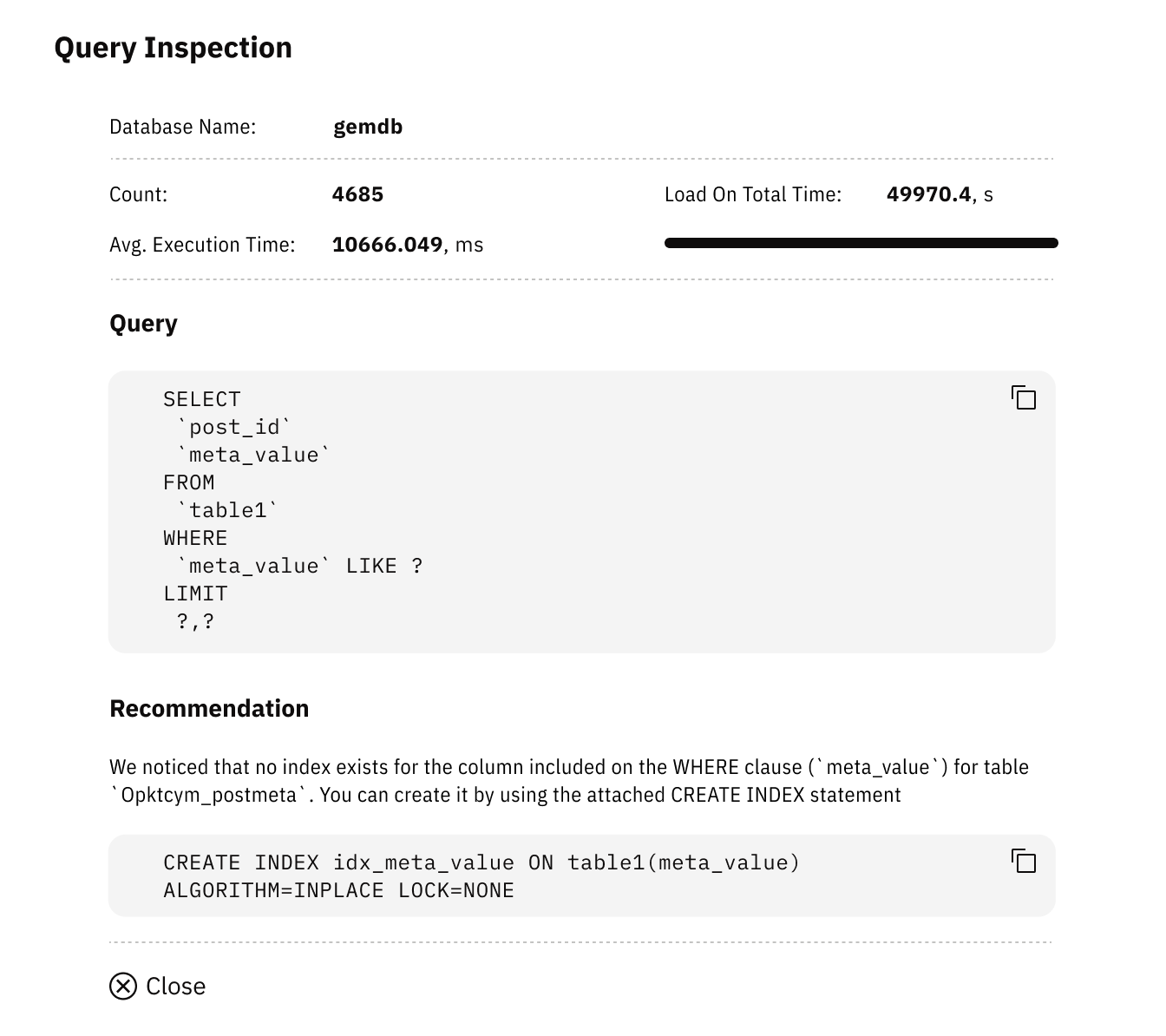screenshot of Releem