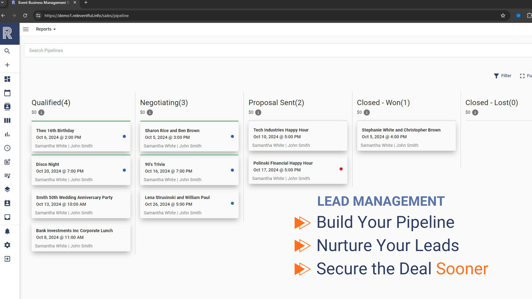 screenshot of Releventful