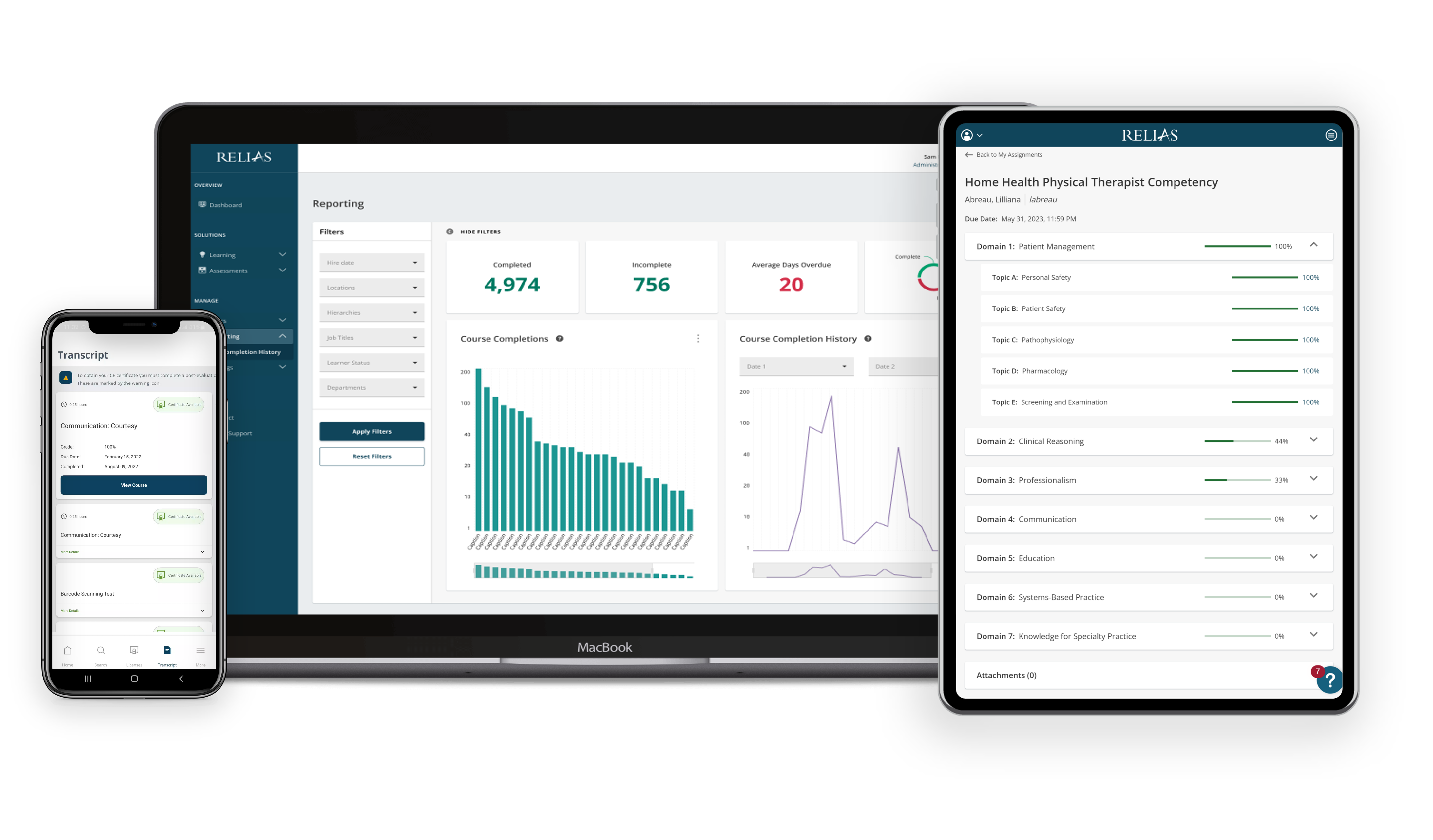 screenshot of Relias