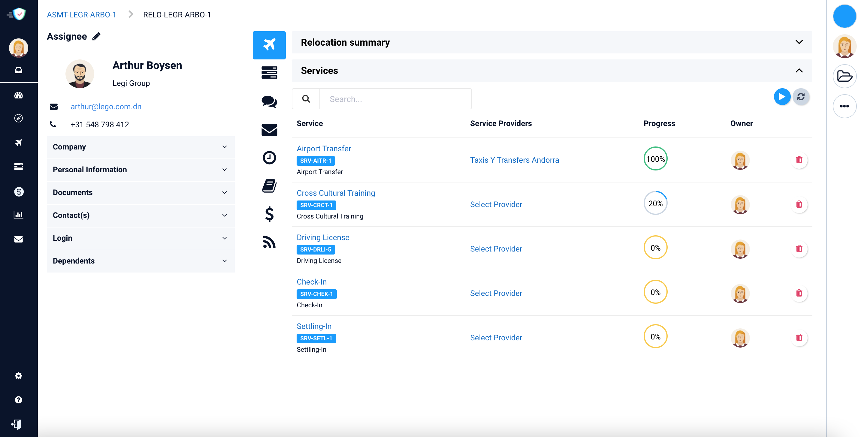 screenshot of ReloTalent