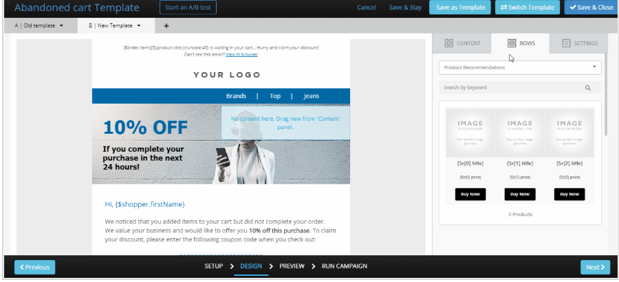 screenshot of Remarkety