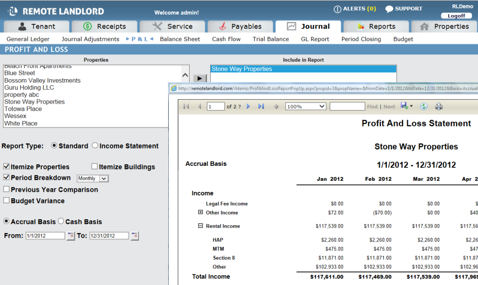 screenshot of RemoteLandlord