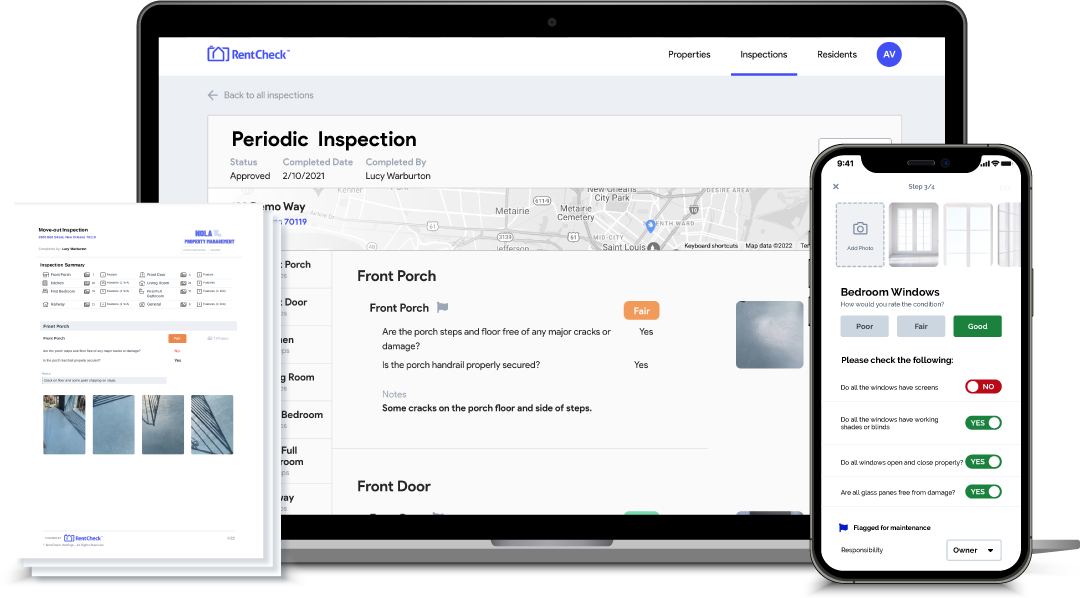 screenshot of RentCheck