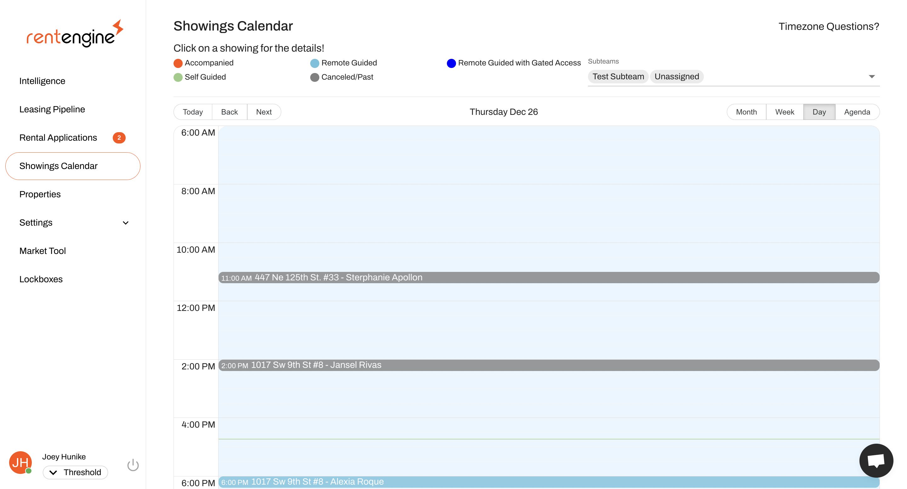 screenshot of RentEngine