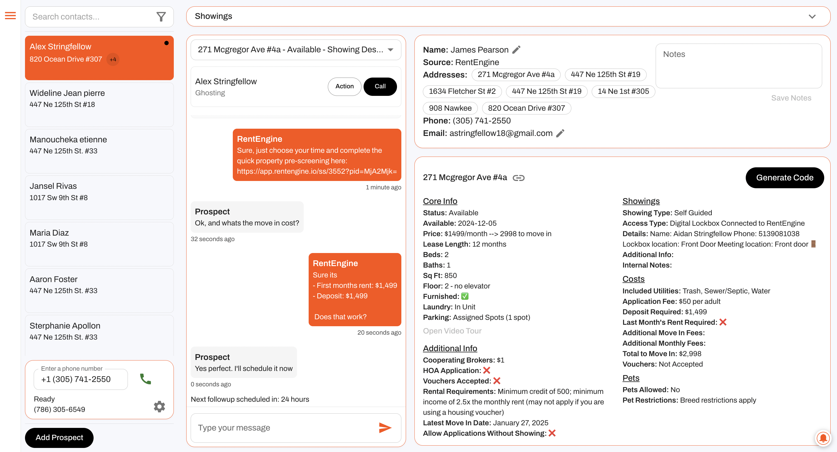 screenshot of RentEngine