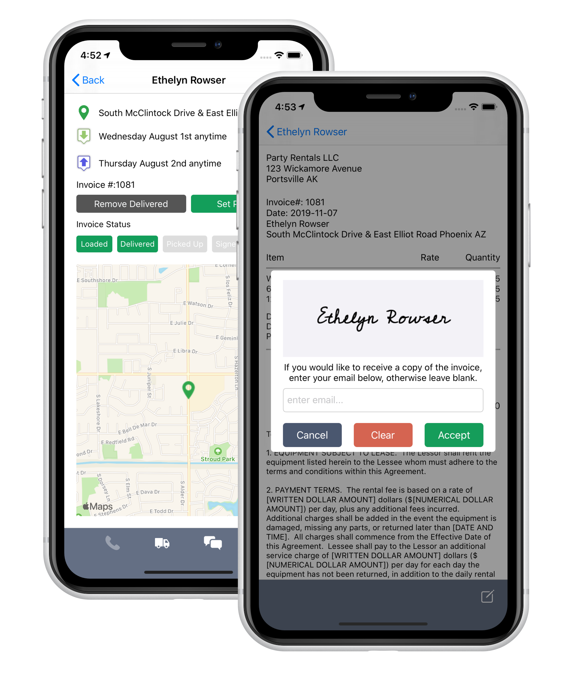 screenshot of RentKit